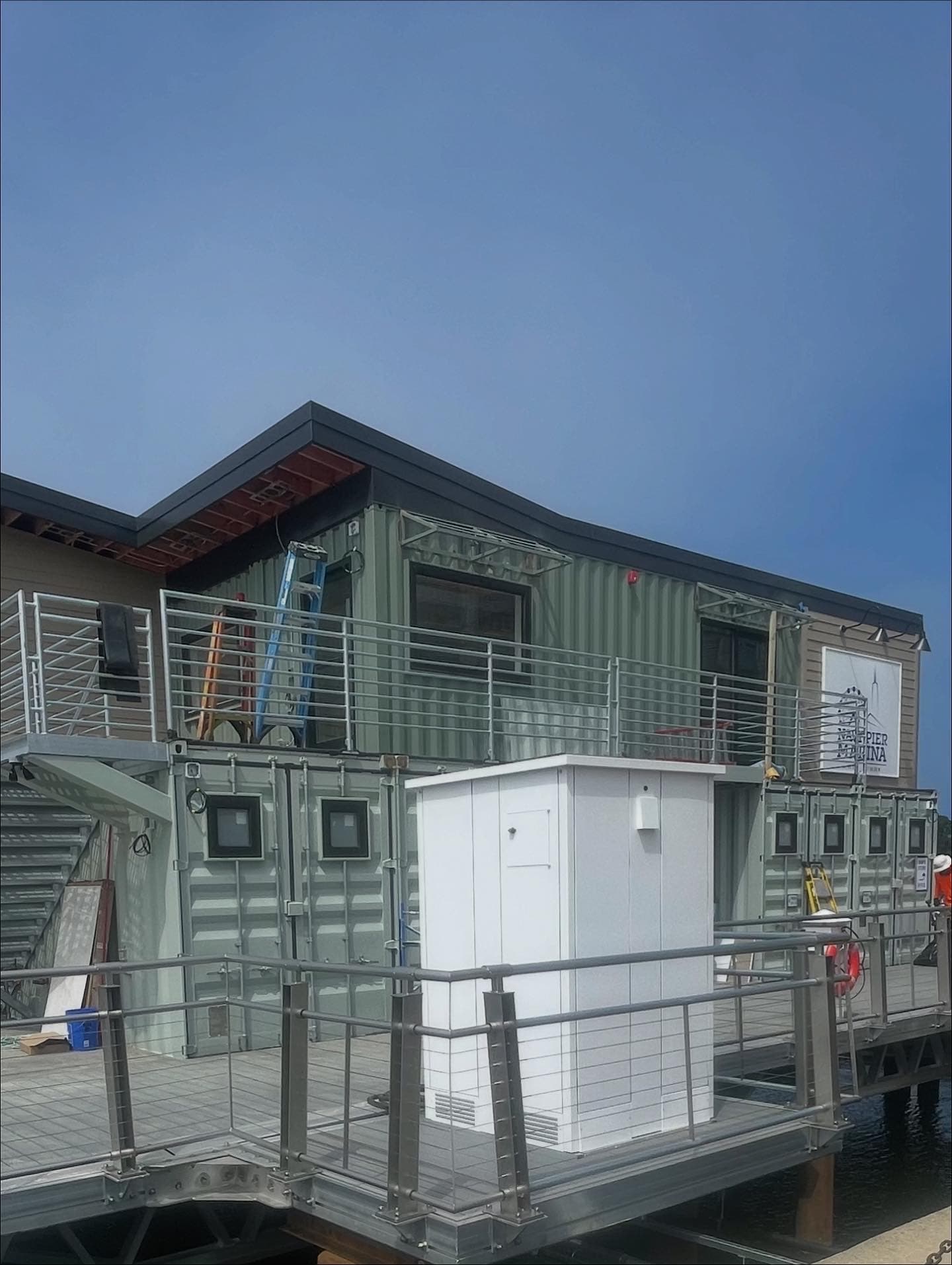 Commercial metal railing project by Solis Welds